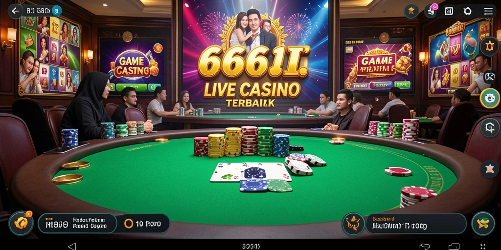 Tampilan gameplay Live Casino yang mendebarkan dengan dealer langsung.