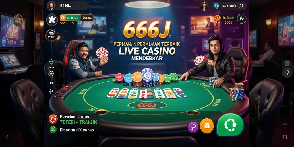 Screenshot gameplay menunjukkan keseruan bermain Live Casino di 666J.
