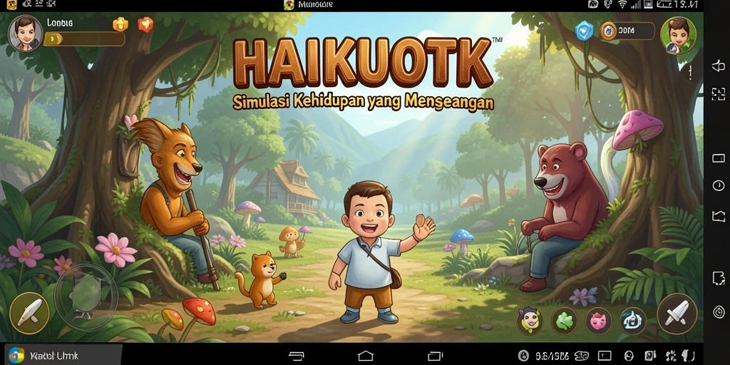 Tampilan gameplay HAIKUOTK yang menakjubkan dan penuh interaksi.