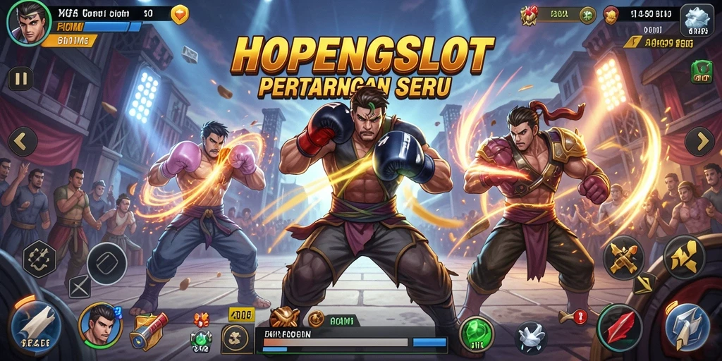 Gameplay HOPENGSLOT yang seru dan menegangkan dalam pertarungan.