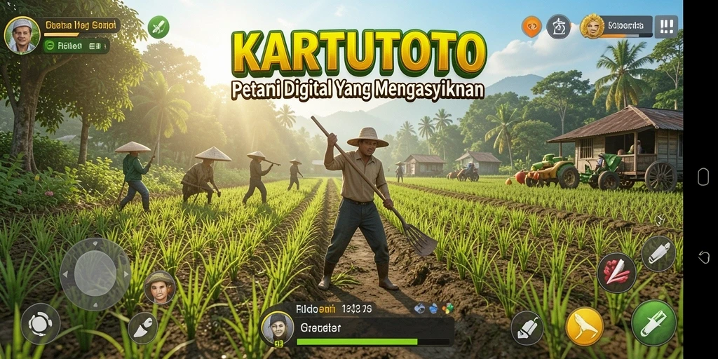 Tampilan gameplay menarik dari KARTUTOTO saat bercocok tanam.