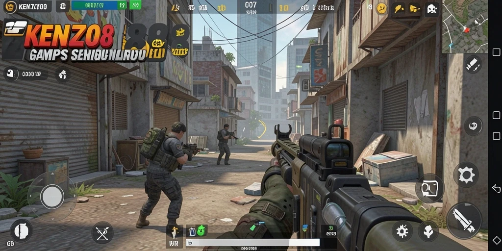 Tampilan gameplay KENZO188 yang mendebarkan dan penuh aksi.
