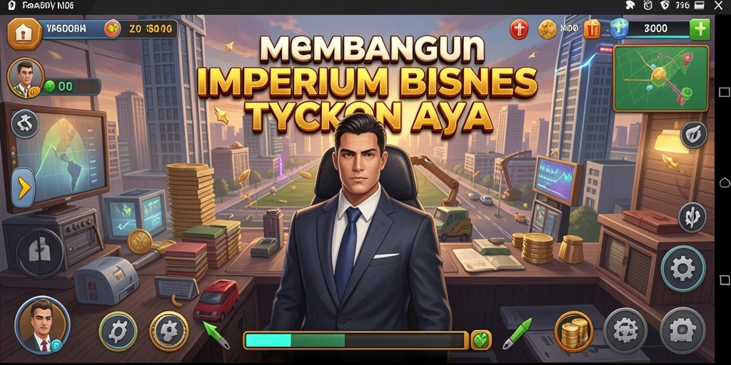 Screenshot utama N06 menampilkan momen membangun bisnis Tycoon yang mendebarkan.