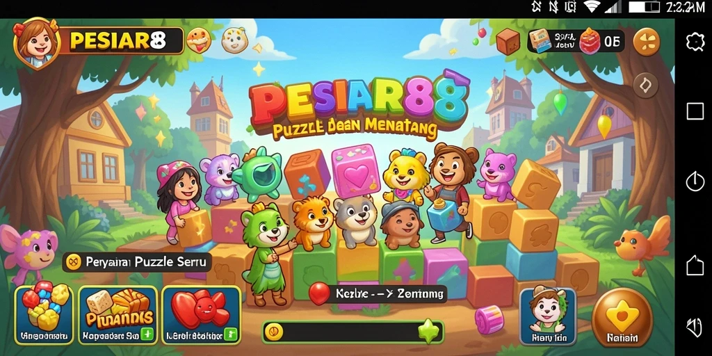 Screenshot gameplay PESIAR88 yang menampilkan tantangan Puzzle yang menarik.